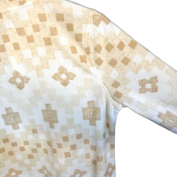 Liv Outdoor Frostbite Aztec Western Printed Fleece Sherpa Pullover Birch Checker - Picture 7 of 10